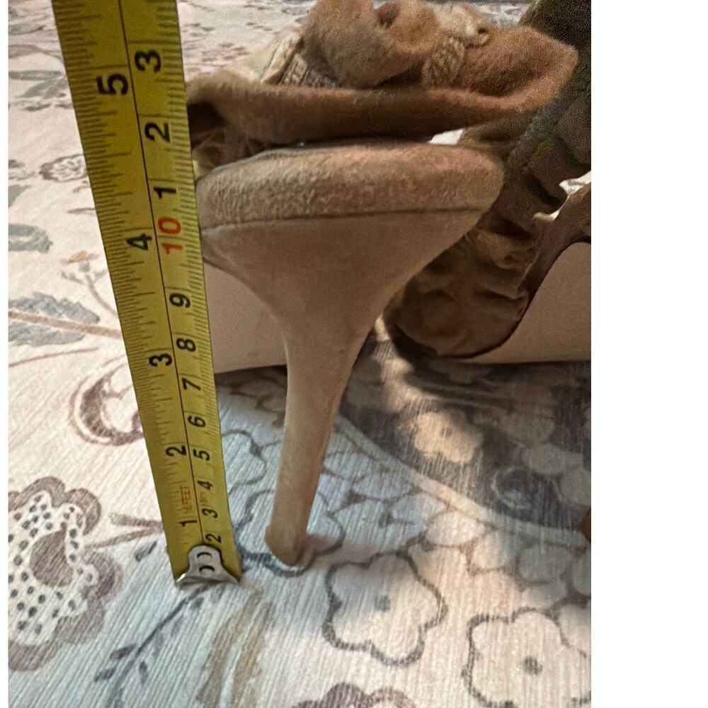 Good American The Show Off Slingback Pump Heel GA029S-E Suede Nude Size 8 - Picture 6 of 7